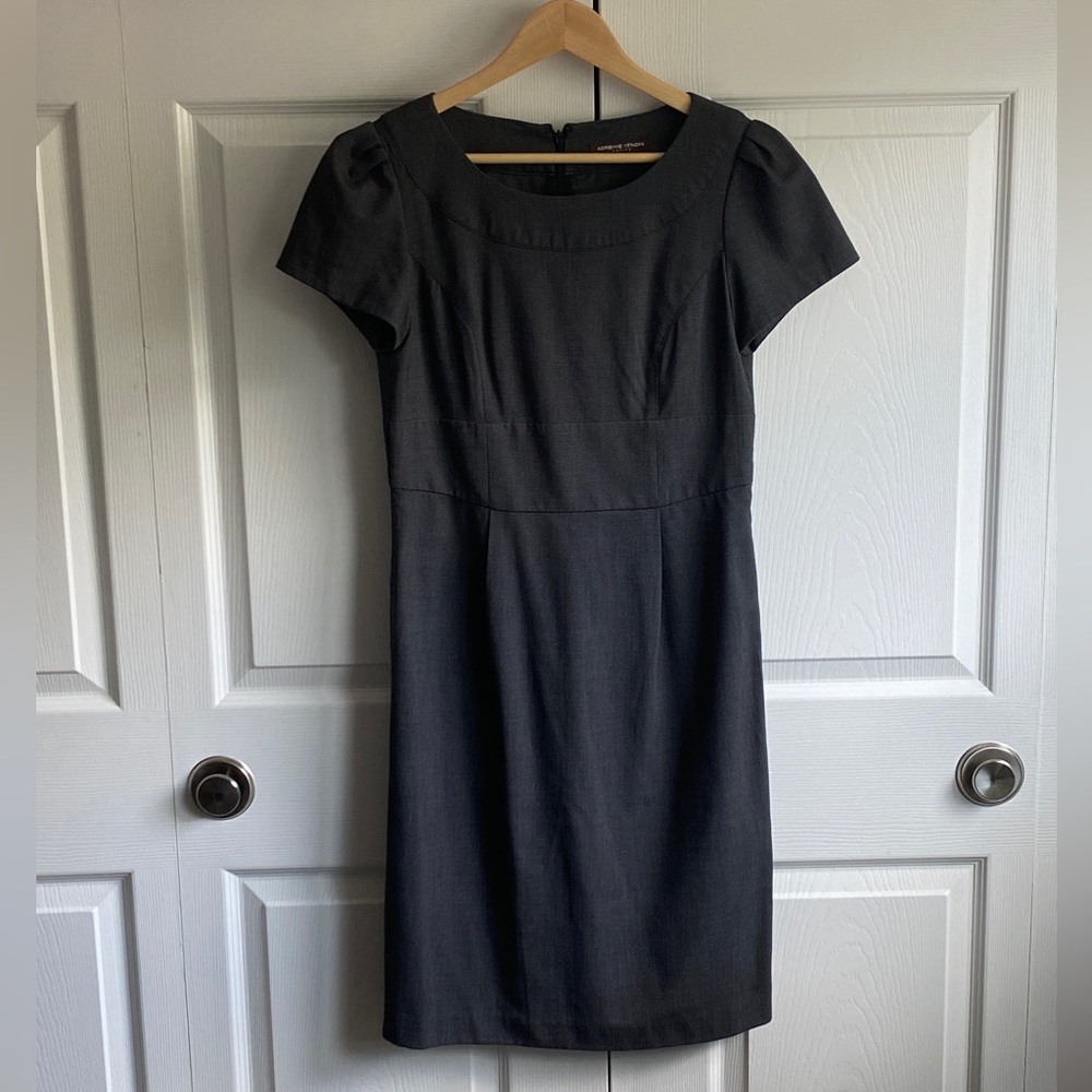 Adrienne Vittadini grey office dress